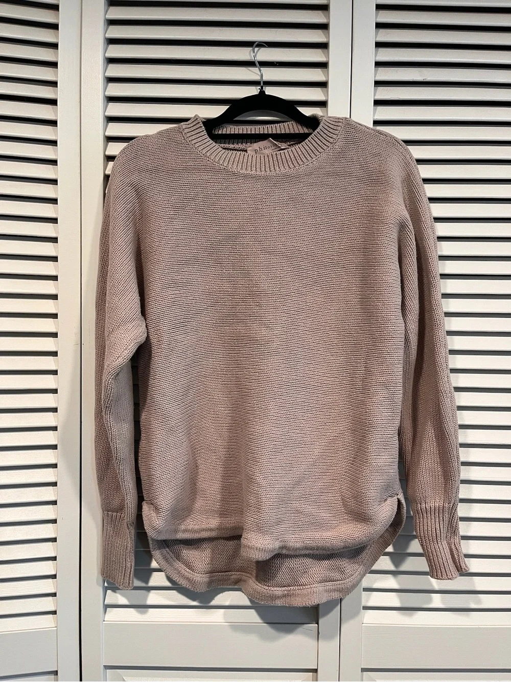 Philosophy Men's Crewneck Sweater in Light Taupe